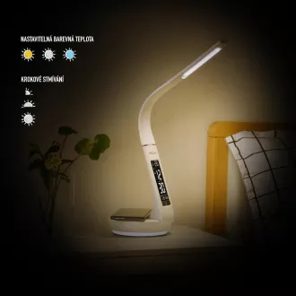 RTL 204 stm.LED lamp.černá Qi 6W RETLUX