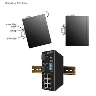 Planet ISW-501T, 5x 10/100, DIN, IP30, rozšířený teplotní rozsah -40~75 st.C Planet ISW-501T, 5x 10/100, DIN, IP30, rozšířený teplotní rozsah -40~75 st.C