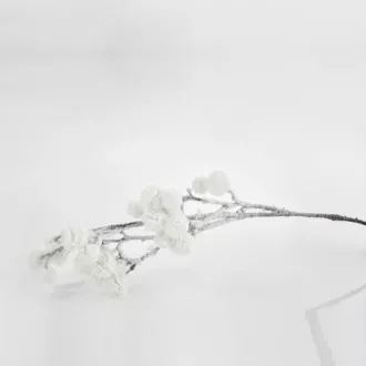 Eurolamp Vánoční dekorace zasněžená vánoční větvička, 88 cm, 1 ks Eurolamp Vánoční dekorace zasněžená vánoční větvička, 88 cm, 1 ks