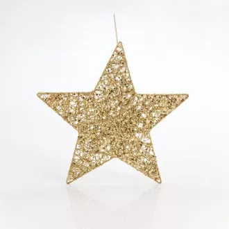 Eurolamp Závěsná hvězda, zlatá, 45 cm