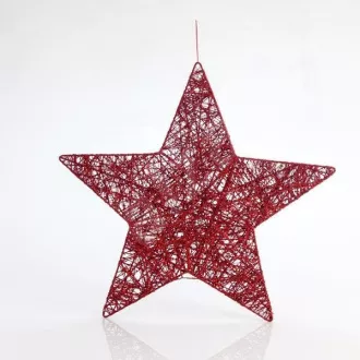 Eurolamp Závěsná hvězda, červená, 45 cm Eurolamp Závěsná hvězda, červená, 45 cm