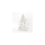 Eurolamp Stolní dekorace se stromkem a s jeleny, 11 LED, na baterie, 29 x 8 x 40,5 cm, 1 ks