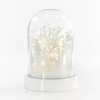 Eurolamp Osvětlená kopule, s jeleny a stromy, 10 LED, 12,5 x 18,5 cm, 1 ks Eurolamp Osvětlená kopule, s jeleny a stromy, 10 LED, 12,5 x 18,5 cm, 1 ks