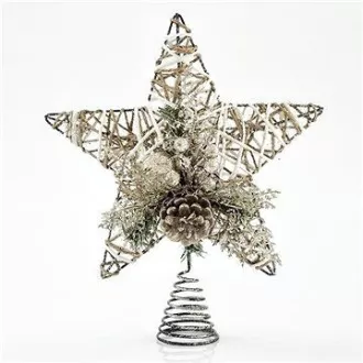 Eurolamp Hvězda na špičku vánočního stromku, zlatá, 30,5 cm Eurolamp Hvězda na špičku vánočního stromku, zlatá, 30,5 cm
