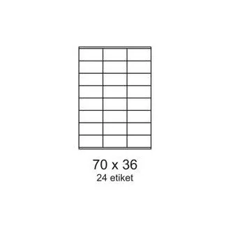 Etikety 70x36mm 3řadé 24etiket na archu 100listů Smartline Etikety 70x36mm 3řadé 24etiket na archu 100listů Smartline