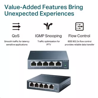 TP-Link switch TL-SG105 (5xGbE, fanless)