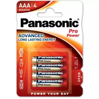 PANASONIC Alkalické baterie Pro Power LR03PPG/4BP AAA 1, 5V (Blistr 4ks) PANASONIC Alkalické baterie Pro Power LR03PPG/4BP AAA 1, 5V (Blistr 4ks)