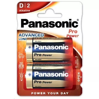 PANASONIC Alkalické baterie Pro Power LR20PPG/2BP D 1, 5V (Blistr 2ks)