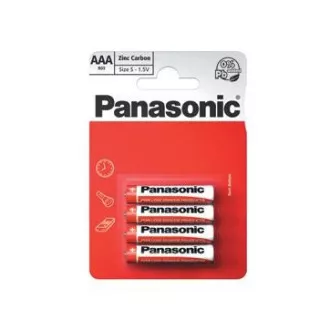 PANASONIC Zinkouhlíkové baterie Red Zinc R03RZ/4BP EU AAA 1, 5V (Blistr 4ks) PANASONIC Zinkouhlíkové baterie Red Zinc R03RZ/4BP EU AAA 1, 5V (Blistr 4ks)