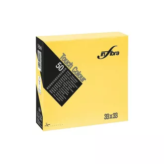 Ubrousky papírové INFIBRA 2vrs. 33x33cm žluté 50ks Ubrousky papírové INFIBRA 2vrs. 33x33cm žluté 50ks