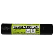Pytle na odpad PE 60x80cm zatahovací 40mic černé 10ks v roli