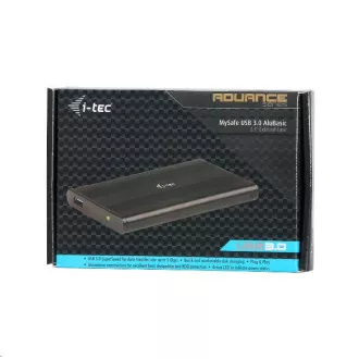 i-tec USB 3.0 MySafe AluBasic Advance rámeček na externí pevný disk 6.4 cm / 2.5" pro SATA I/II/III HDD SSD, hliníková k i-tec USB 3.0 MySafe AluBasic Advance rámeček na externí pevný disk 6.4 cm / 2.5" pro SATA I/II/III HDD SSD, hliníková k