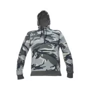 CRAMBE mikina s kapu šedá kamufláž 3XL