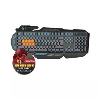 A4tech Bloody B318 podsvícená herní klávesnice, USB, CZ A4tech Bloody B318 podsvícená herní klávesnice, USB, CZ