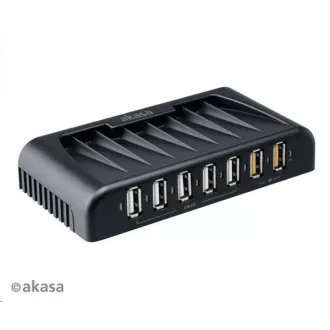 AKASA HUB USB Connect 7FC, 5x USB 2.0, 2 nabíjecí porty USB, externí, s napájecím adaptérem AKASA HUB USB Connect 7FC, 5x USB 2.0, 2 nabíjecí porty USB, externí, s napájecím adaptérem