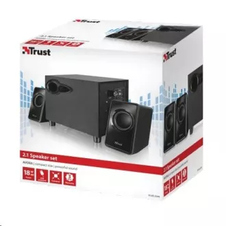 TRUST Reproduktory 2.1 Avora Subwoofer Speaker Set - black