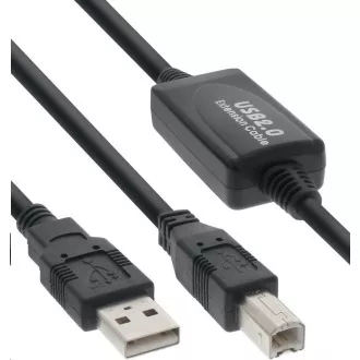 PREMIUMCORD USB 2.0 repeater a propojovací kabel A/M-B/M 10m