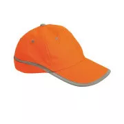 TAHR baseballová čepice reflex. oranžová