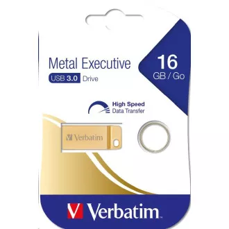 VERBATIM Flash Disk 16GB Metal Executive, USB 3.0, zlatá, kovová VERBATIM Flash Disk 16GB Metal Executive, USB 3.0, zlatá, kovová