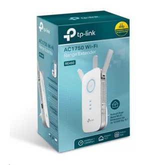 TP-Link RE450 OneMesh/EasyMesh WiFi5 Extender/Repeater (AC1750, 2, 4GHz/5GHz, 1xGbELAN) TP-Link RE450 OneMesh/EasyMesh WiFi5 Extender/Repeater (AC1750, 2, 4GHz/5GHz, 1xGbELAN)
