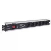 Intellinet 19" 1.5U Rackmount 6-Way Power Strip - German Type, rozvodný panel, 6x DE zásuvka, 3m kabel, přepěťová ochrana