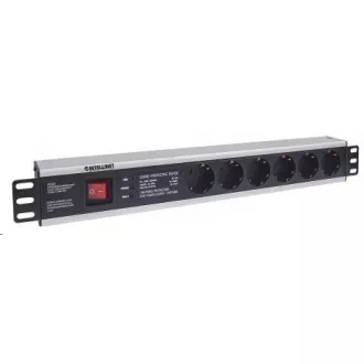 Intellinet 19" 1.5U Rackmount 6-Way Power Strip - German Type, rozvodný panel, 6x DE zásuvka, 3m kabel, přepěťová ochrana Intellinet 19" 1.5U Rackmount 6-Way Power Strip - German Type, rozvodný panel, 6x DE zásuvka, 3m kabel, přepěťová ochrana