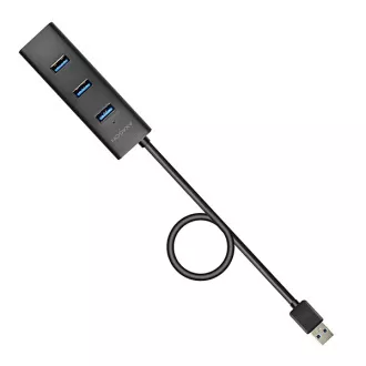 AXAGON HUE-S2BL, 4x USB 3.0 CHARGING hub, micro USB nap. konektor, kabel USB-A 1.2m AXAGON HUE-S2BL, 4x USB 3.0 CHARGING hub, micro USB nap. konektor, kabel USB-A 1.2m