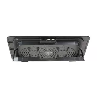 EVOLVEO Chladící podložka pro NTB A101, až 17", 2x 120mm Ventilátor, Modré podsvícení, černá EVOLVEO Chladící podložka pro NTB A101, až 17", 2x 120mm Ventilátor, Modré podsvícení, černá