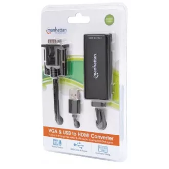 MANHATTAN Převodník z VGA a USB na HDMI