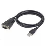 GEMBIRD Kabel adapter USB-serial 1, 5m 9 pin (com), černý