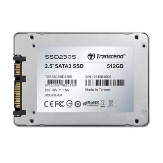 TRANSCEND SSD 230S 512GB, SATA III 6Gb/s, 3D TLC, Aluminum case