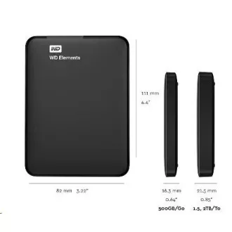 WD Elements Portable 1TB, Externí HDD, USB 3.0, černá WD Elements Portable 1TB, Externí HDD, USB 3.0, černá