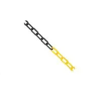 JSP Řetěz plast 6mm/25m černá/žlutá