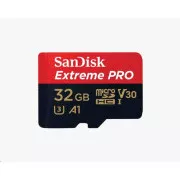 SanDisk Micro SDXC karta 32GB Extreme PRO (100MB/s, Class 10 UHS-I V30) + adaptér