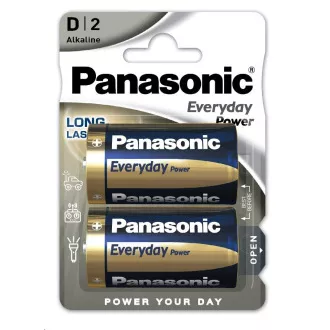 PANASONIC Alkalické baterie Everyday Power LR20EPS/2BP D 1, 5V (Blistr 2ks)
