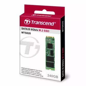 TRANSCEND SSD MTS820 240GB, M.2 2280, SATA III 6Gb/s, TLC TRANSCEND SSD MTS820 240GB, M.2 2280, SATA III 6Gb/s, TLC