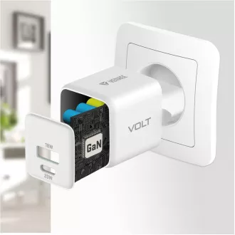 YAC G38 VOLT Nabíječka 18+20W GaN YENKEE YAC G38 VOLT Nabíječka 18+20W GaN YENKEE