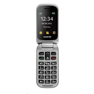 Aligator V650 Senior, červená-stříbrná + nabíjecí stojánek