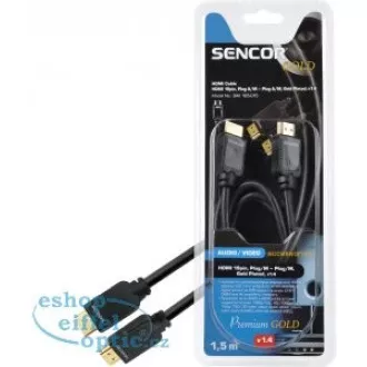 SAV 165-015 HDMI M-M 1,5M v1.4 PG SENCOR