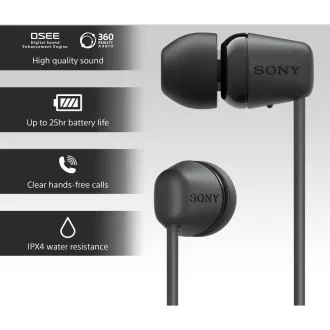 WIC100B.CE7 černá BT sluchátka Sony WIC100B.CE7 černá BT sluchátka Sony
