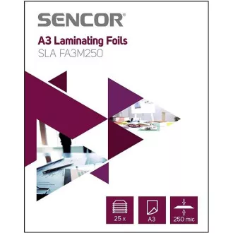 SLA FA3M250 Fólie A3 250mic 25ks SENCOR SLA FA3M250 Fólie A3 250mic 25ks SENCOR