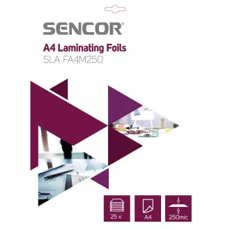 SLA FA4M250 Fólie A4 250mic 25ks SENCOR SLA FA4M250 Fólie A4 250mic 25ks SENCOR
