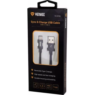 YCU 301 BK kabel USB A 2.0 / C 1m YENKEE