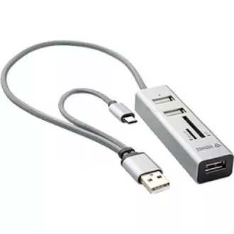 YHC 103SR USB C OTG HUB+čtečka YENKEE YHC 103SR USB C OTG HUB+čtečka YENKEE