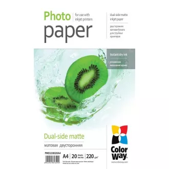 Fotopapír Dual-side Mat A4 20ks COLORWAY Fotopapír Dual-side Mat A4 20ks COLORWAY
