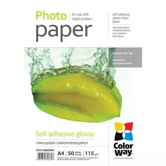Fotopapír Glossy A4 50ks 115g COLORWAY Fotopapír Glossy A4 50ks 115g COLORWAY