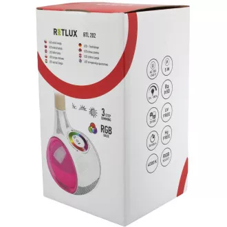 RTL 202 stm.LED lamp.bílá RGB 5W RETLUX