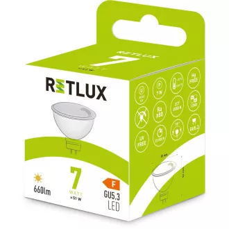 RLL 420 GU5.3 spot 7W 12V WW RETLUX RLL 420 GU5.3 spot 7W 12V WW RETLUX
