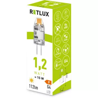 RLL 456 G4 1,2 W LED COB 12V WW RETLUX RLL 456 G4 1,2 W LED COB 12V WW RETLUX