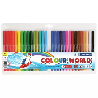 Popisovač Centropen 7550/30 30 barev válcový hrot 1mm